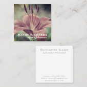 Eleganter Live Lily Event Planner Quadratische Visitenkarte (Vorne/Hinten)