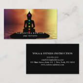 Eleganter Logo-Yoga-Lehrer Visitenkarte (Vorne/Hinten)
