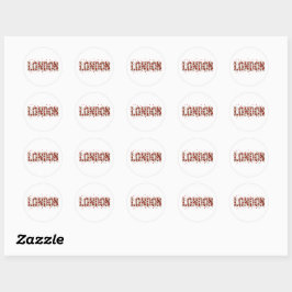 Eleganter Londoner Blumenaufkleber - Vintage-Rose Runder Aufkleber