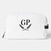 Eleganter Lorbeerlogos-Wappen-Logobeutel Waschbeutel (Rückseite)