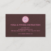 Eleganter Lotos-Blumen-Logo-Yoga-Brown-Hintergrund Visitenkarte (Rückseite)