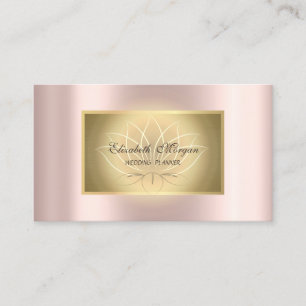 Eleganter Lotus Beruflich, Goldrahmen, Rose Gold Visitenkarte