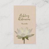 Eleganter Lotus Blume boho pastellel erthy QR-Code Visitenkarte (Vorderseite)