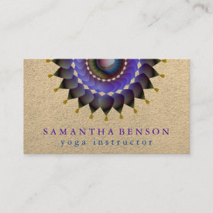 Eleganter Lotus Blume Logo Yoga Lila Hintergrund Visitenkarte