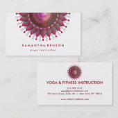 Eleganter Lotus Blume Logo Yoga Weißer Hintergrund Visitenkarte (Vorne/Hinten)