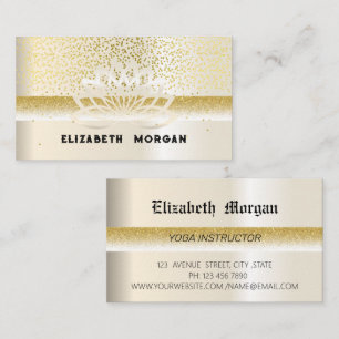 Eleganter Lotus Blume Yoga, Visitenkarte