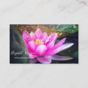 Eleganter Lotus Gold Yogalehrer Visitenkarte