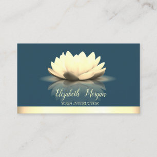 Eleganter Lotus-Goldstreifen-Yoga  Visitenkarte