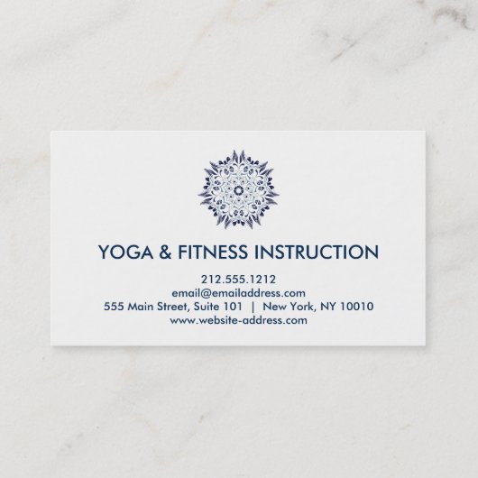 Eleganter Lotus-Logo-Yoga-MeditationWellness Visitenkarte (Rückseite)