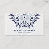 Eleganter Lotus-Logo-Yoga-MeditationWellness Visitenkarte (Vorderseite)