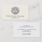 Eleganter Lotus Massage Therapist für Naturgesundh Visitenkarte (Vorne/Hinten)