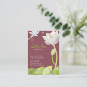 Eleganter Lotus Massage Therapist Visitenkarte (Stehend Vorderseite)