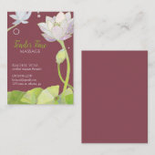 Eleganter Lotus Massage Therapist Visitenkarte (Vorne/Hinten)