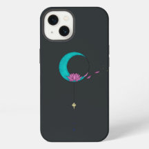 Eleganter Lotus-Mond-Schwarzer iPhone / iPad-Schut