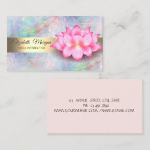 Eleganter Lotus Yoga Opal Visitenkarte