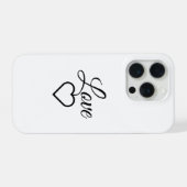 Eleganter Love-Heart-Typografie-Case iPhone Hülle (Rückseite (Horizontal))