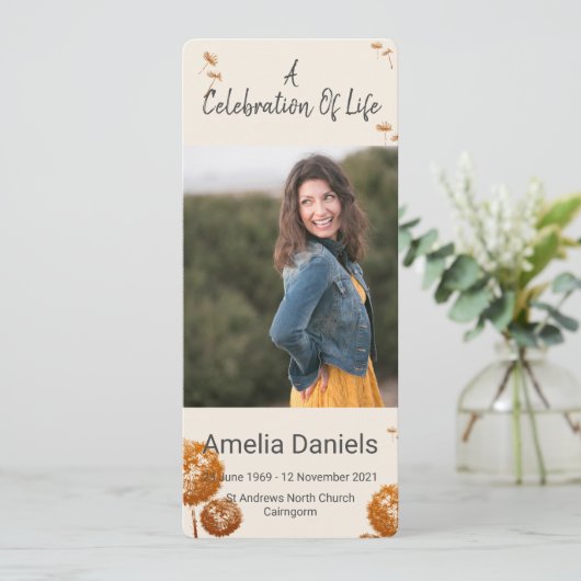 Eleganter Löwenzauber - Lebensfotokarte Einladung (Stehend Vorderseite)