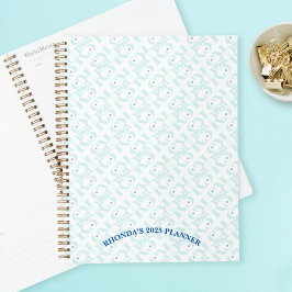 Eleganter, luxuriöser Blue Muster jährlicher Veran Planer