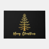 Eleganter luxuriöser glänzender Goldbaum aus Glitz Fußmatte (Vorderseite)