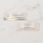 Eleganter luxuriöser metallischer Perlnagelsalon Treuekarte (Vorne/Hinten)