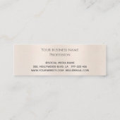 Eleganter luxuriöser metallischer Perlnagelsalon Treuekarte (Rückseite)