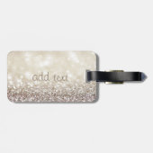 Eleganter Luxus, ausgefeiltes Glittery Heart, Boke Gepäckanhänger (Rückseite horizontal)