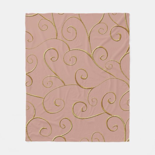 Eleganter Luxus Barockdecke Fleecedecke (Vorderseite)
