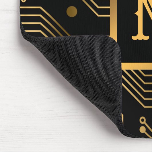 Eleganter Luxus Beruflich Mit Monogramm Mousepad (Ecke)