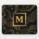 Eleganter Luxus Beruflich Mit Monogramm Mousepad (Vorne)