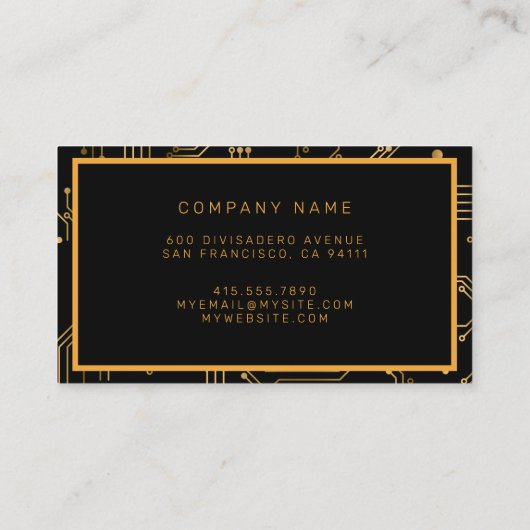 Eleganter Luxus Beruflich Visitenkarte (Rückseite)