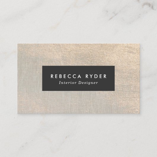 Eleganter Luxus Black Imitate Gold Subtle Glitzer Visitenkarte (Vorderseite)