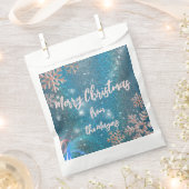 Eleganter Luxus Blue Winter Wunderland Weihnachten Geschenktütchen (Ausgeschnitten)