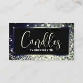 Eleganter Luxus Bluish Silver Sparkling Glitzer Visitenkarte (Vorderseite)