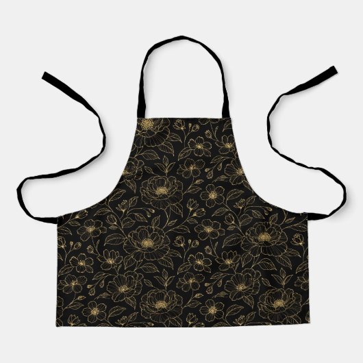 Eleganter Luxus-Blumen-Seamless Schürze (Vorderseite)