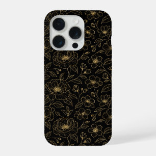 Eleganter Luxus-Blumenmuster nahtlos iPhone 15 Pro Hülle