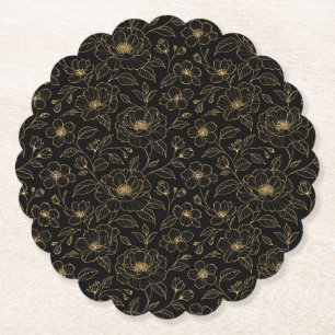 Eleganter Luxus-Blumennahtlos Untersetzer