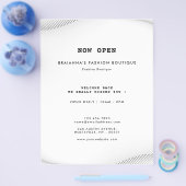 Eleganter Luxus Boutique Weißer Schwarzer Flyer (Einzeln)