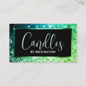 Eleganter Luxus Bright Green Sparkling Glitzer Visitenkarte (Vorderseite)