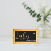 Eleganter Luxus Bright Orange Sparkling Diamond Visitenkarte (Stehend Vorderseite)