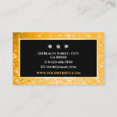 Eleganter Luxus Bright Orange Sparkling Diamond Visitenkarte (Rückseite)