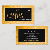 Eleganter Luxus Bright Orange Sparkling Diamond Visitenkarte (Vorne/Hinten)