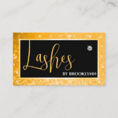 Eleganter Luxus Bright Orange Sparkling Diamond Visitenkarte (Vorderseite)