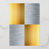 Eleganter Luxus Chic Formal Hochzeit Silber und Go Folieneinladung (Rückseite)