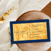 Eleganter Luxus Chic Gold Blue Agate Social Media Visitenkarte