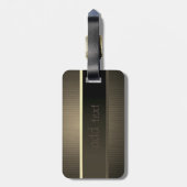 Eleganter Luxus Cool gestreift Gepäckanhänger (Rückseite vertikal)