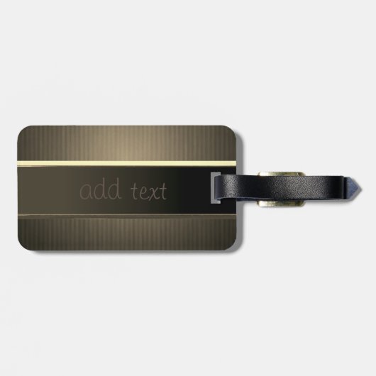 Eleganter Luxus Cool gestreift Gepäckanhänger (Rückseite horizontal)