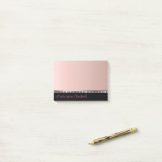 Eleganter Luxus einfach, Diamanten, Perlen Post-it Klebezettel (Auf Schreibtisch)