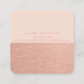 Eleganter Luxus einfach, Diamanten, Perlen Quadratische Visitenkarte (Rückseite)