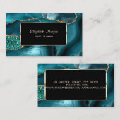 Eleganter Luxus Emerald Green Glitzer Frame Visitenkarte (Vorne/Hinten)