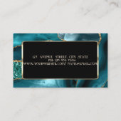 Eleganter Luxus Emerald Green Glitzer Frame Visitenkarte (Rückseite)